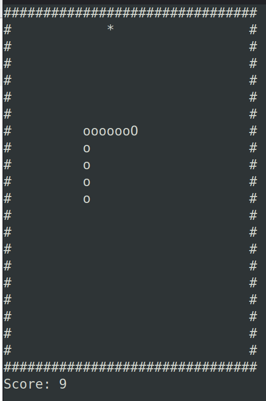 Snake with a hash-character border